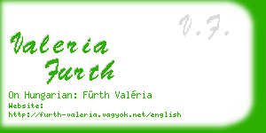 valeria furth business card