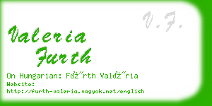 valeria furth business card